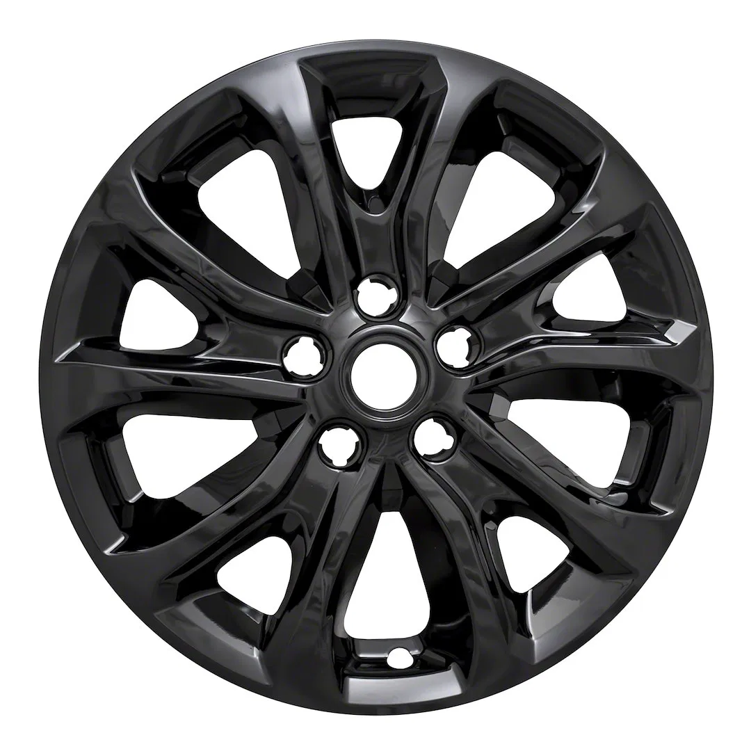 IWCIMP409BLK – COAST2COAST Wheel Skin, 17 Inch 5 V Spokes Snap-On Painted Gloss Black ABS Plastic Set Of 4